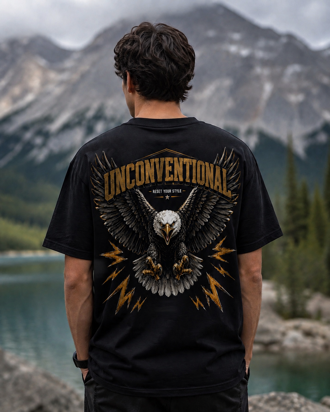Unconventional Eagle Oversized T-Shirt