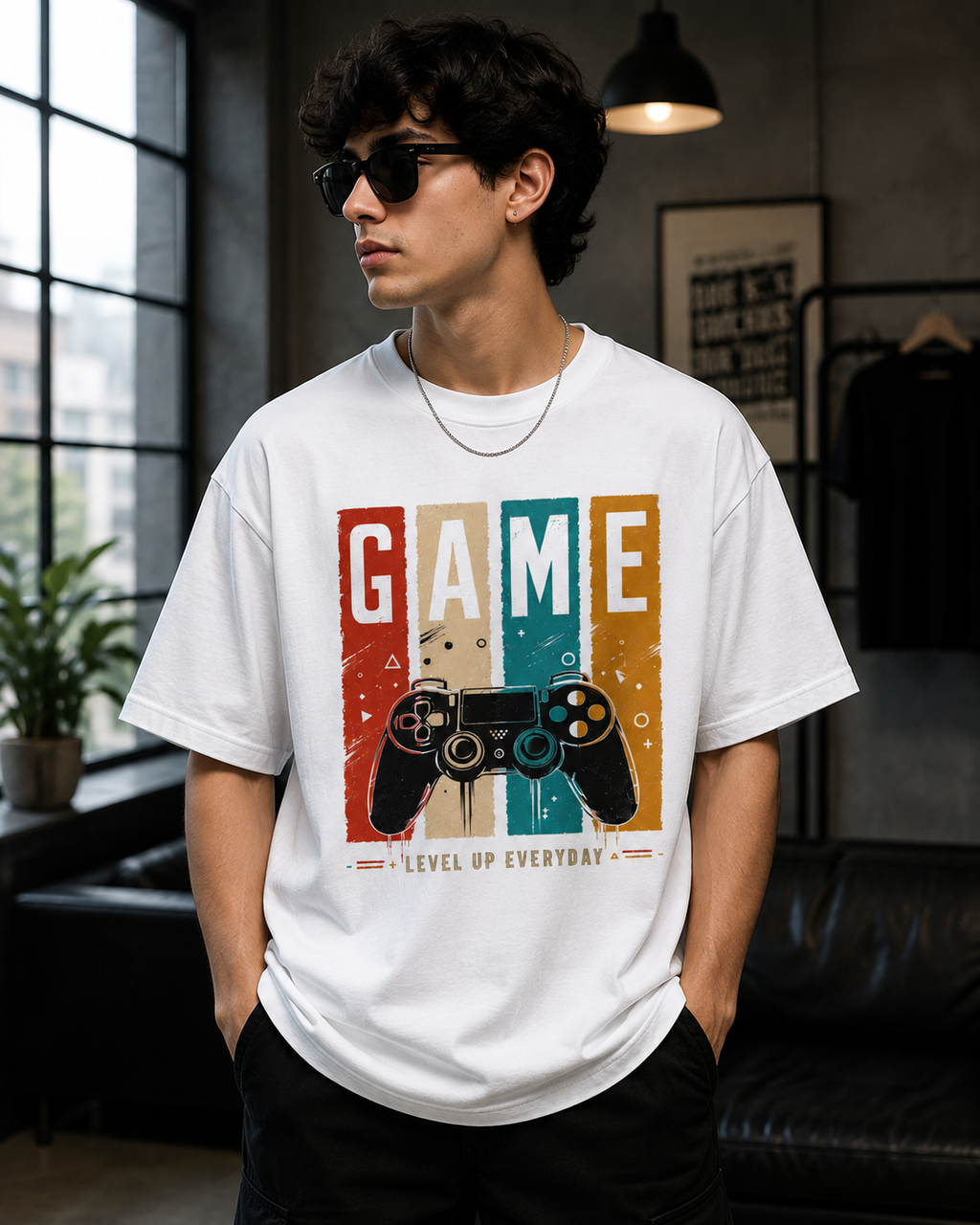 GAME Graphic Oversized T-Shirt