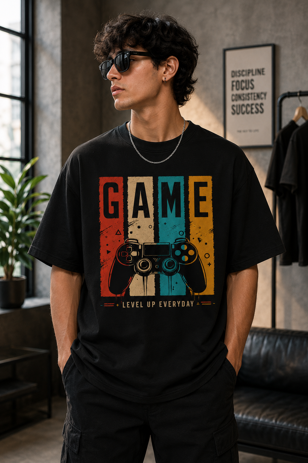 GAME Graphic Oversized T-Shirt