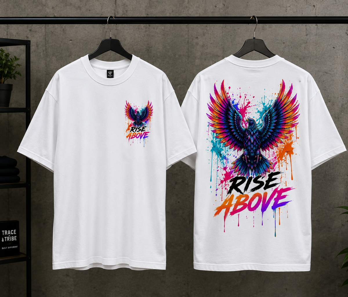 Rise Above Oversized Graphic T-Shirt