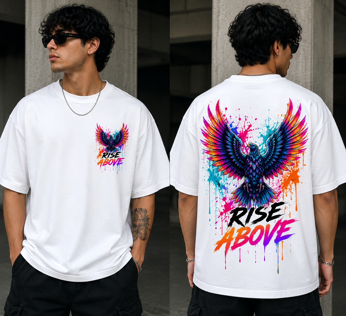 Rise Above Oversized Graphic T-Shirt