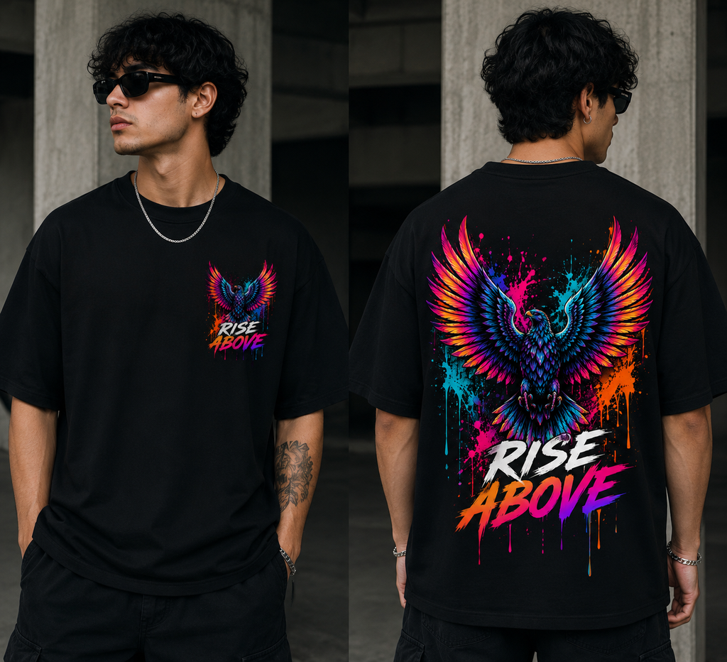 Rise Above Oversized Graphic T-Shirt