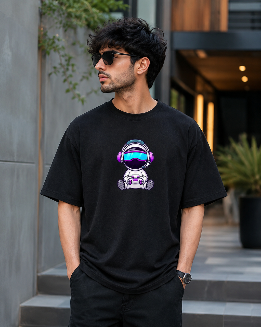 Gamer Astronaut Oversized T-Shirt