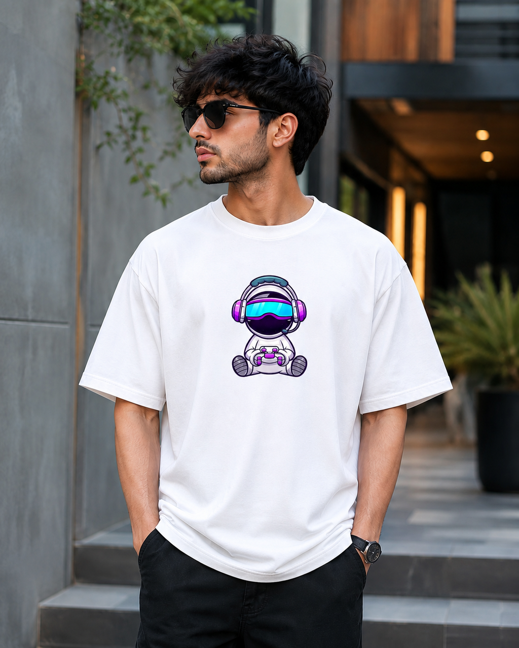Gamer Astronaut Oversized T-Shirt